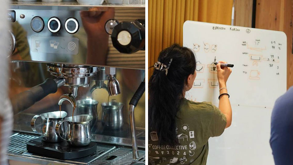 Espressokursus i København eller Aarhus hos Coffee Collective med espresso, mælkesteaming og kværnindstilling